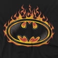 thumbnail image 2 of Batman T-Shirt Bat Flames Shield Unisex Graphic Tee For Men & Women, 2 of 7