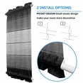 thumbnail image 3 of Black Gray Door Curtains for Door Window, French Sidelight Front Back Door Curtains With Tieback, Farmhouse Vintage Gradient Wooden Plank Kitchen Rod Pocket Drapes Panel, 25"x40", 3 of 5