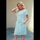 thumbnail image 4 of Vestido Camisero de Verano A Rayas de Corta para Mujer, Informal, con Lazo en la Cintura y Bolsillos, Verde , Talla L, 4 of 9