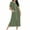 Army Green, variant on Women's Long Knitted Bathrobe Casual Zipper up Comfortable Full Length Fashion Star Print Homewear Sleepshirts with Pocket Purple