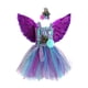 thumbnail image 2 of SAYOO Disfraz de Cosplay para niños, Vestido Sin Mangas de Color en Contraste + Ala de Plumas de Pavo Real + Diadema, 2-12 años SAYOO  Moda, 2 of 9
