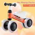 thumbnail image 6 of Costway 4 Wheels Baby Balance Bike for 2 Years Old Boys Girls with Soft Seat Ride On Toy Orange, 6 of 10