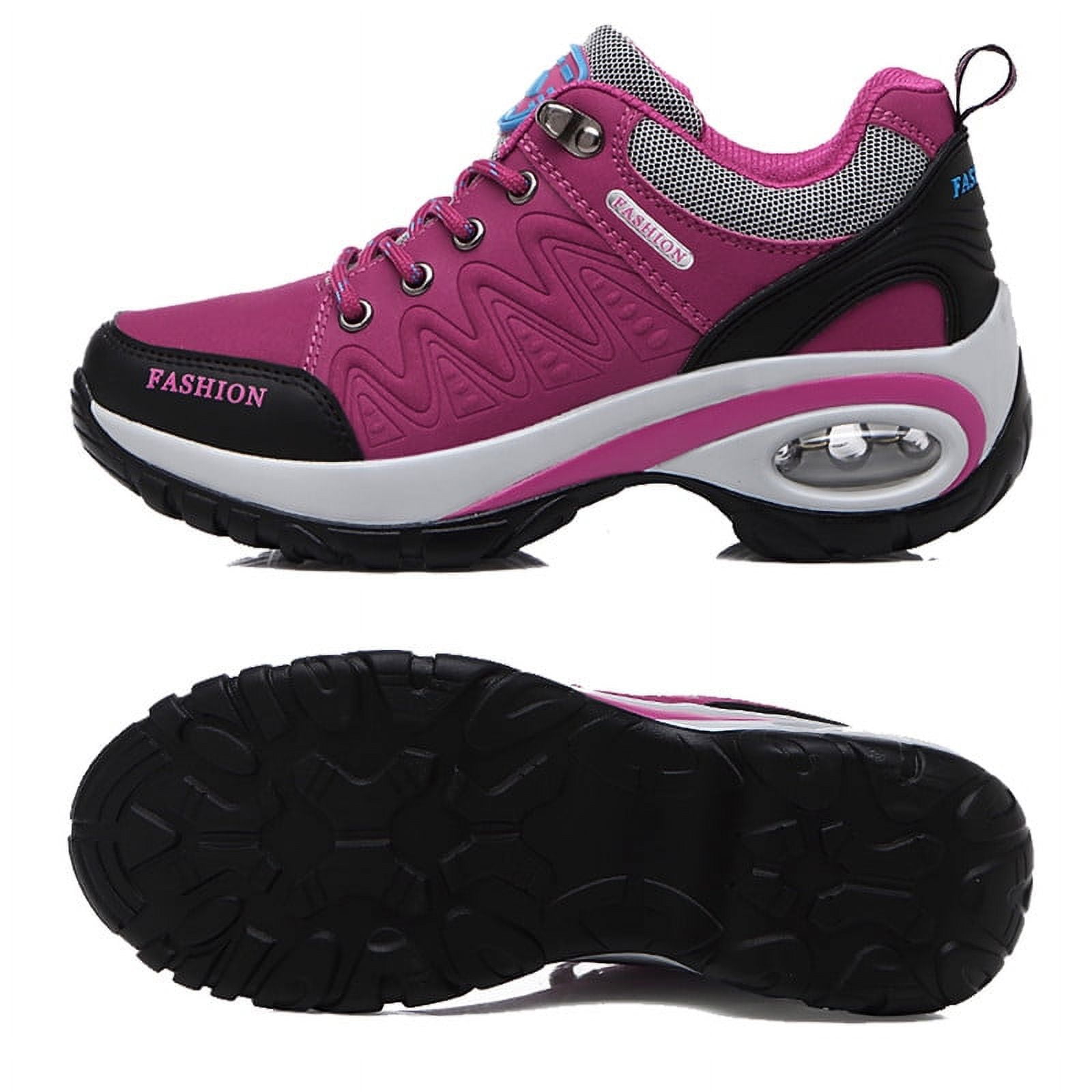Stepedia Women's Hiking Shoes Athletic Anti-Slip Trekking Climbing Sneakers Walking Shoes with Arch Support, Rose