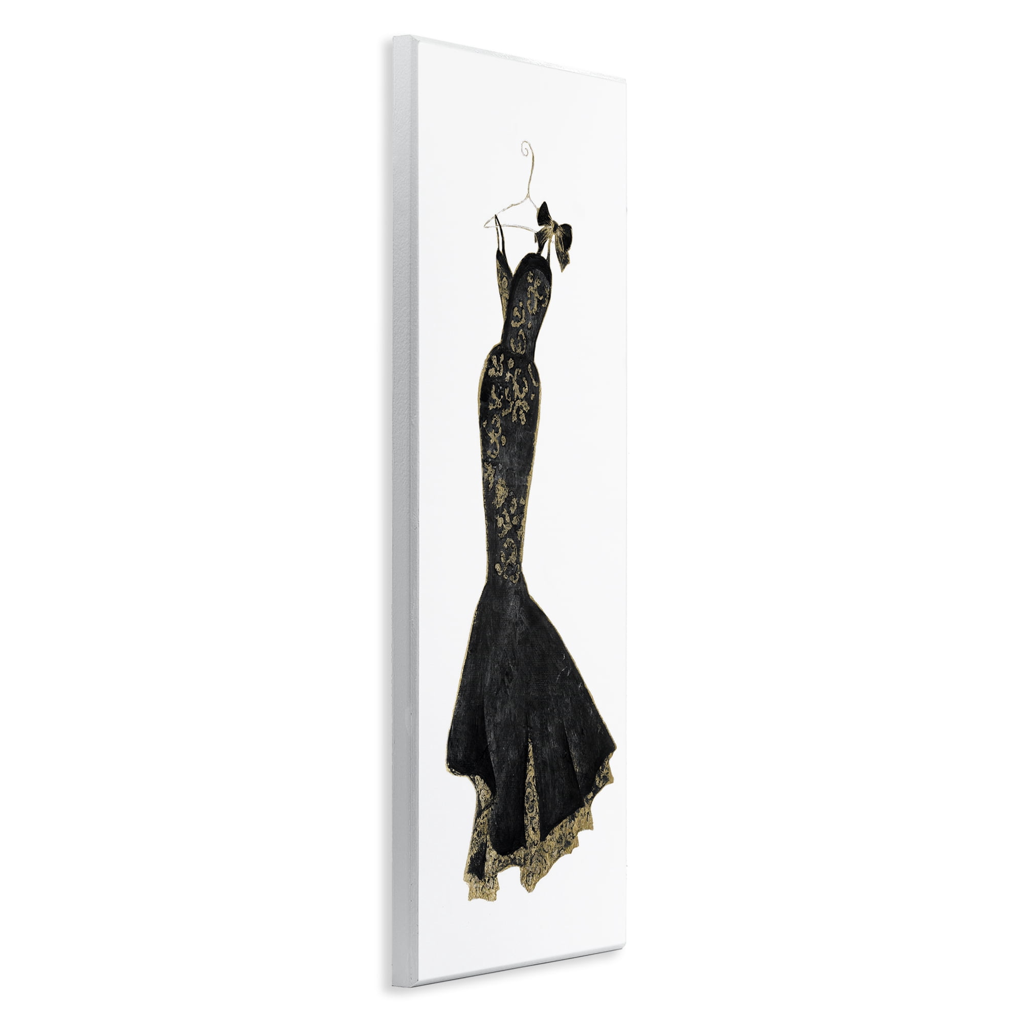Stupell Industries Brocade Black Evening Gown Wall Plaque Art, design by Janet Tava
