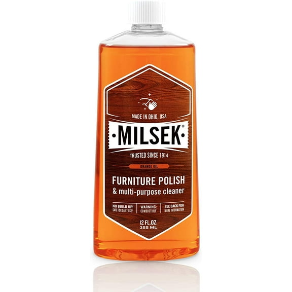 Milsek 13570 Orange Furniture Polish and Cleaner Oil, 12-Ounce, 12 Ounces