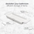 thumbnail image 3 of Bandeja de baño Madesmart expandible para bañeras de plástico, color blanco, 3 of 5
