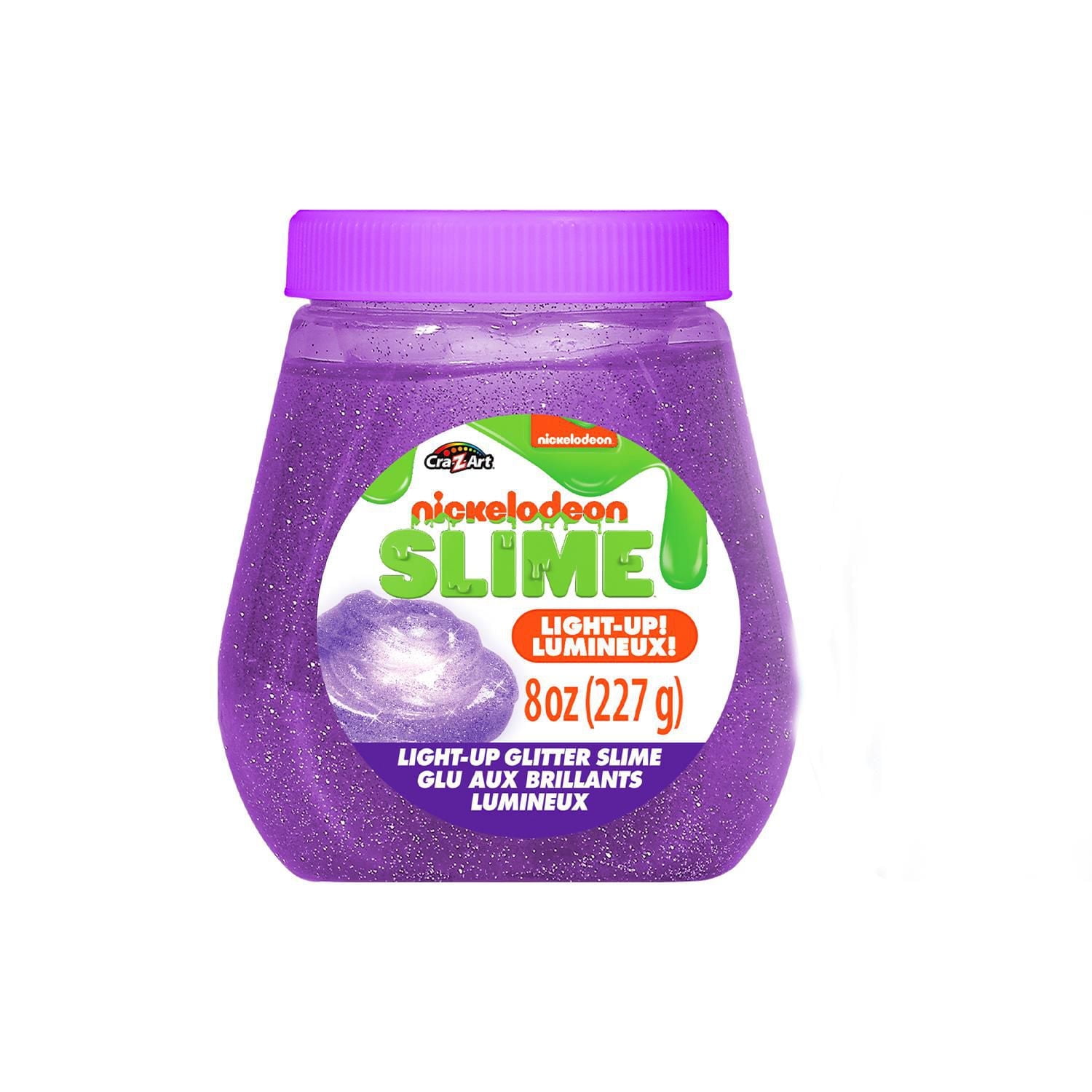 Nickelodeon Pre-made Light Up Glitter Slime Assorted