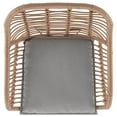 thumbnail image 5 of Manhattan Comfort Antibes 1.0 Steel Rattan 3-Piece Patio Conversation Set with Cushions in Grey, 5 of 5
