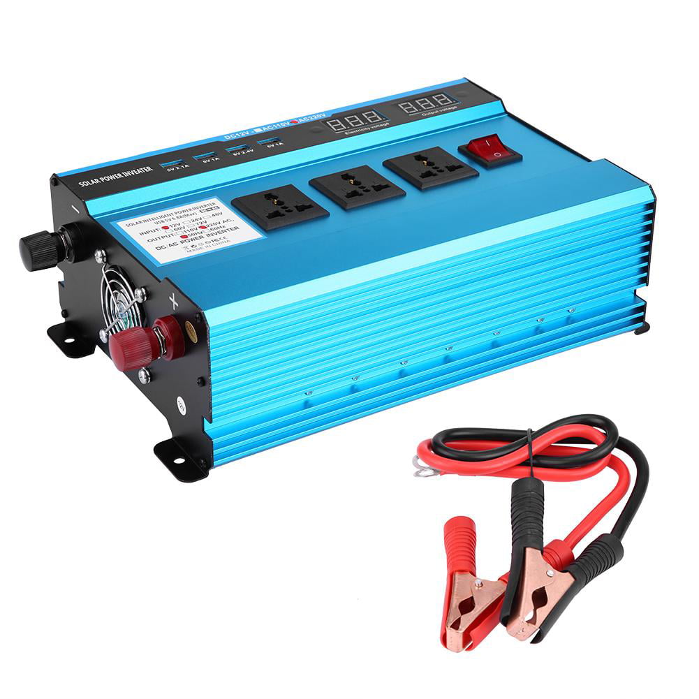 Haofy 1500W DC 12V to 110V AC Converter Dual AC Outlets and USB Charging Adapter Car Power Inverter