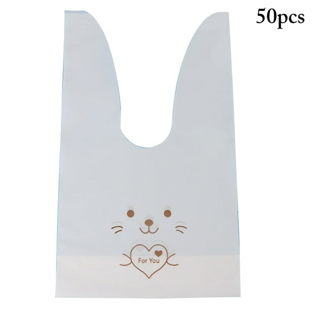 Coofit 50PCS Candy Bag Rabbit Ears Design Treat Bag Party Favor Bag for Cookies Candy