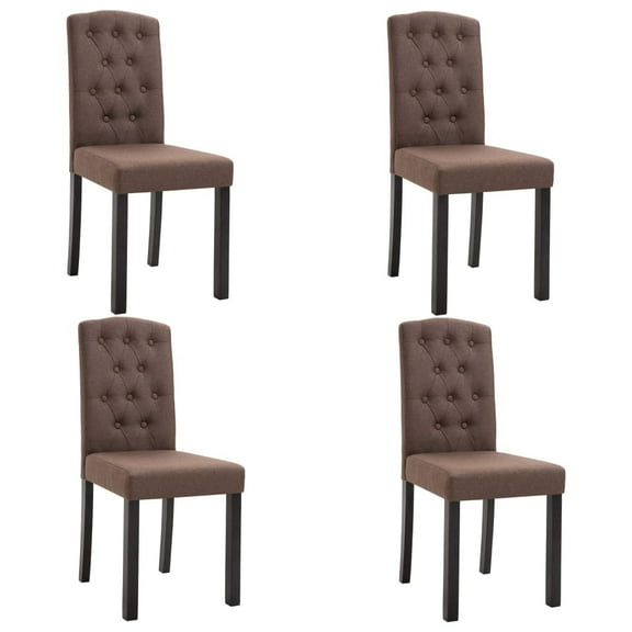 vidaXL Dining Chairs Accent Side Chair with Solid Wood Legs for Kitchen Fabric