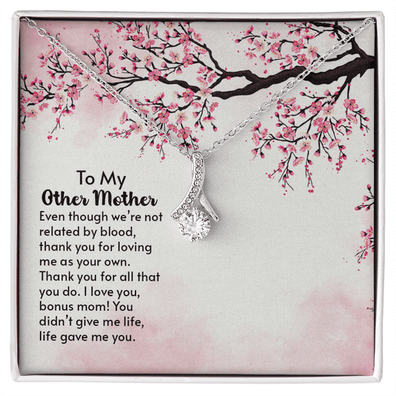 To My Mother-in-Law  Other Mother Alluring Ribbon Necklace Message Card
