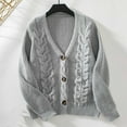 thumbnail image 2 of ShomPort Long Sleeve Knit Sweater for Women Fall V-Neck Button Down Front Open Cardigan, 2 of 4