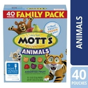 Mott's Fruit Flavored Snacks, Animals Assorted Fruit, Gluten Free, 40 ct