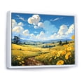thumbnail image 3 of Designart "Meadow Bliss Yellow Flowers I" Oversized Landscapes Framed Wall Art - Traditional Yellow Meadow Living Room Framed Canvas Art, 3 of 7