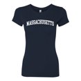 thumbnail image 2 of Wild Bobby State of Massachusetts College Style Women Slim Fit Junior Tee, 2 of 6