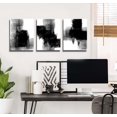 thumbnail image 4 of Black and White Abstract Wall Art Canvas Prints Stretched and Framed Wall Decor 12x16inchx3pcs Abstract Paintings Bedroom Decor Living Room Office Home Decor Modern Artwork Decoration, 4 of 6