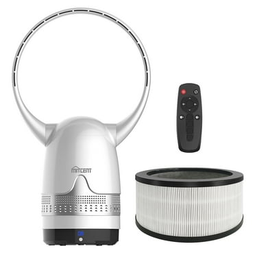 Mitcent 36 inch Bladeless Tower Fan with Filter, Remote Control, Oscillating White