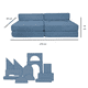 thumbnail image 4 of Dundy Play, Sillón de Actividades Modular Infantil con 12 Piezas. 85 x 170 x 45 cm. (Indigo), 4 of 8