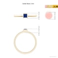 thumbnail image 4 of ANGARA Natural Bezel-Set Solitaire Square Blue Sapphire Stackable Ring in 14K Yellow Gold for Women (Size-3mm) | September Birthstone, Anniversary, Jewelry Gift for Women | Natural Blue Sapphire Ring, 4 of 9