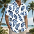 thumbnail image 2 of Yteetum Men's T ShirtsHawaiian Floral Print T Shirts Casual Button Down Short Sleeve Lapel Beach Summer T-Shirts, 2 of 7