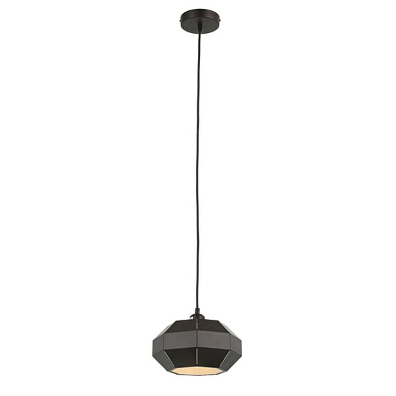 CHLOE Finn Contemporary 1 Light Brown and White Ceiling Mini Pendant 10" Wide