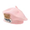 thumbnail image 1 of TQEHS Boina infantil, gorro de lana de punto con forma de osito de peluche para otoño e invierno_ X1B3, 1 of 6