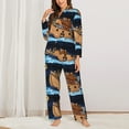 thumbnail image 2 of Sikiie Ocean Scene with Noah's Ark Women's Long-Sleeve Shirt and Full-Length Bottom Pajama Set (s-xxl)-Medium, 2 of 7