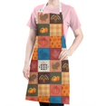 thumbnail image 5 of Happy Thanksgiving Turkey Fall Leaves Pumpkin Apron-Garden Aprons for Women with Pockets-Cotton Linen Waterproof Kitchen Cooking Gardening Aprons Adjustable for Kitchen,Cooking,BBQ and Salon 33"x27", 5 of 7