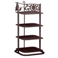 thumbnail image 4 of Mistaha Multifunctional 4-layer Shoe Rack Shoe Shelf Iron Shoe Cabinet Space Saving Flower Rack Household Dormitory Balcony Bathroom Storage Rack Bronze, 4 of 8