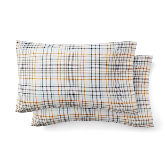 Mainstays 3-Piece 300 Thread Count Plaid CVC Bed Sheet Set, Twin/Twin XL