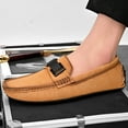 thumbnail image 5 of Big Size Men's Casual Loafers Slip On Leather Shoes Lightweight Driving Shoes Moccasins Classic Penny Loafer Flats Boat Shoes, 5 of 10