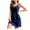 Navy Tunic Silk Homewear Slip Dress, variant on Olyvenn Trendy Tunic Silk Homewear Slip Dress for Women Straps Sleeveless Prom Dress Round Neck Bodice Dress Elegant Solid Sundress Loose Fit Flowy Comfy Nightgown Smocked Black 4