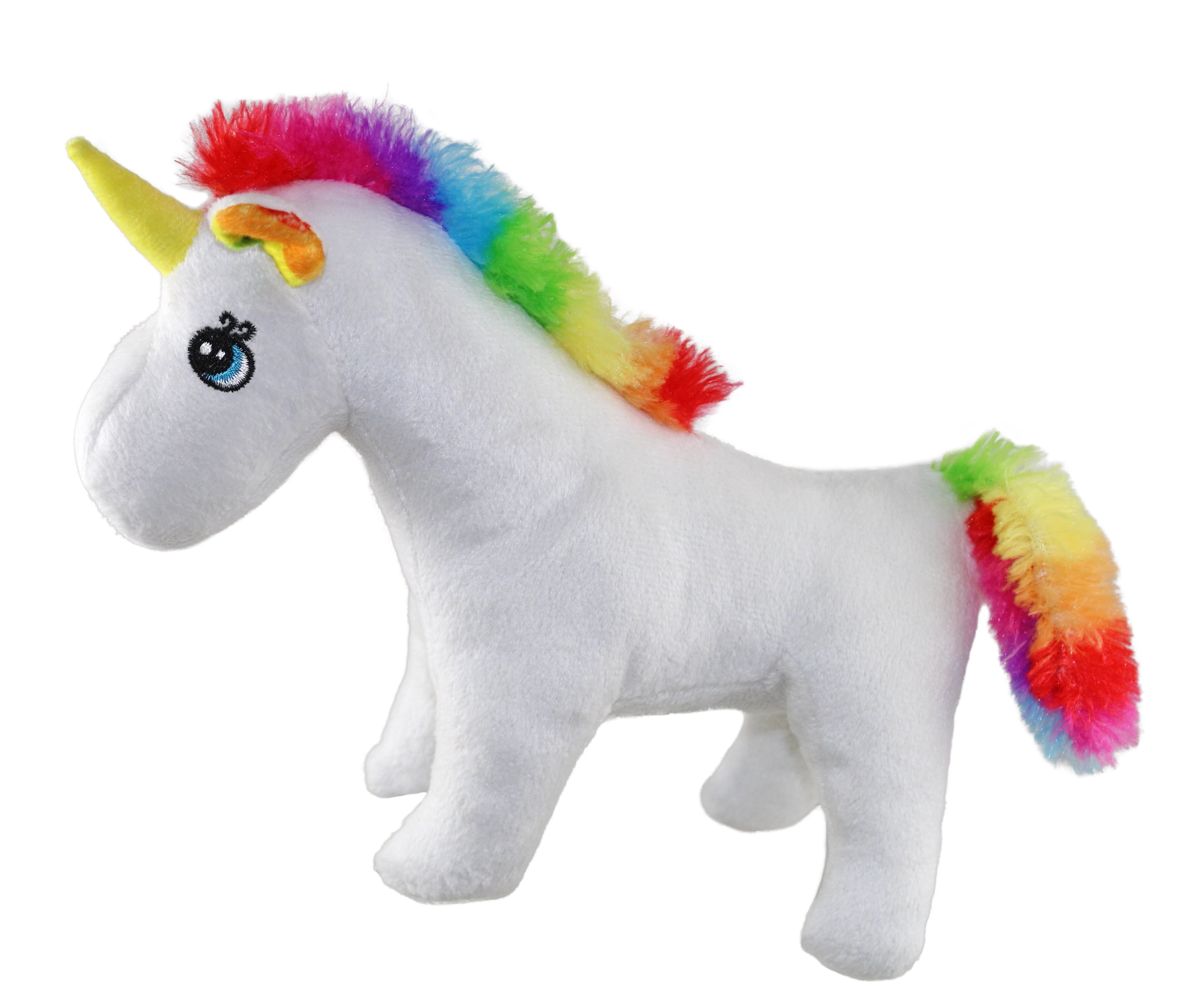 Plush Pal 11" Soft & Fluffy White Unicorn Stuffed Animal Toy with Rainbow Tail And Mane