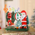 thumbnail image 1 of Fiudx Ofertas flash Artículos en oferta Regalos de Navidad, renos de Papá Noel y minitren, adornos de escritorio con caja de música, 1 of 7