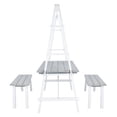 thumbnail image 4 of SAFAVIEH Willamy Outdoor Patio 3 Piece Dining Set, Ash Grey/White, 4 of 9