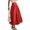Red, variant on Gifts Dianli Ankle Skirt Elastic Waist Women's Solid Color Casual Elastic Waist Ankle Length Skirt Breathable Everyday Pull On Summer Casual Ankle Skirt