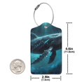 thumbnail image 4 of Fuzoiu Vintage Blue Pattern Whale Print Premium Leather Luggage Tag,Travel Accessory,Luggage Tag for Suitcase Baggage Handbag Travel Bag,Name Card & Privacy Cover-1, 4 of 5