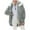 Gray, variant on Busydd Womens Fleece Jacket Solid Color Long Sleeve Womens Winter Coat Casual Warm Hooded Womens Fleece Zip Up Jacket with Pockets S