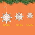 UDAXB Christmas Hanging Snowflake Decorations, 12 PCS White 3D Glittery