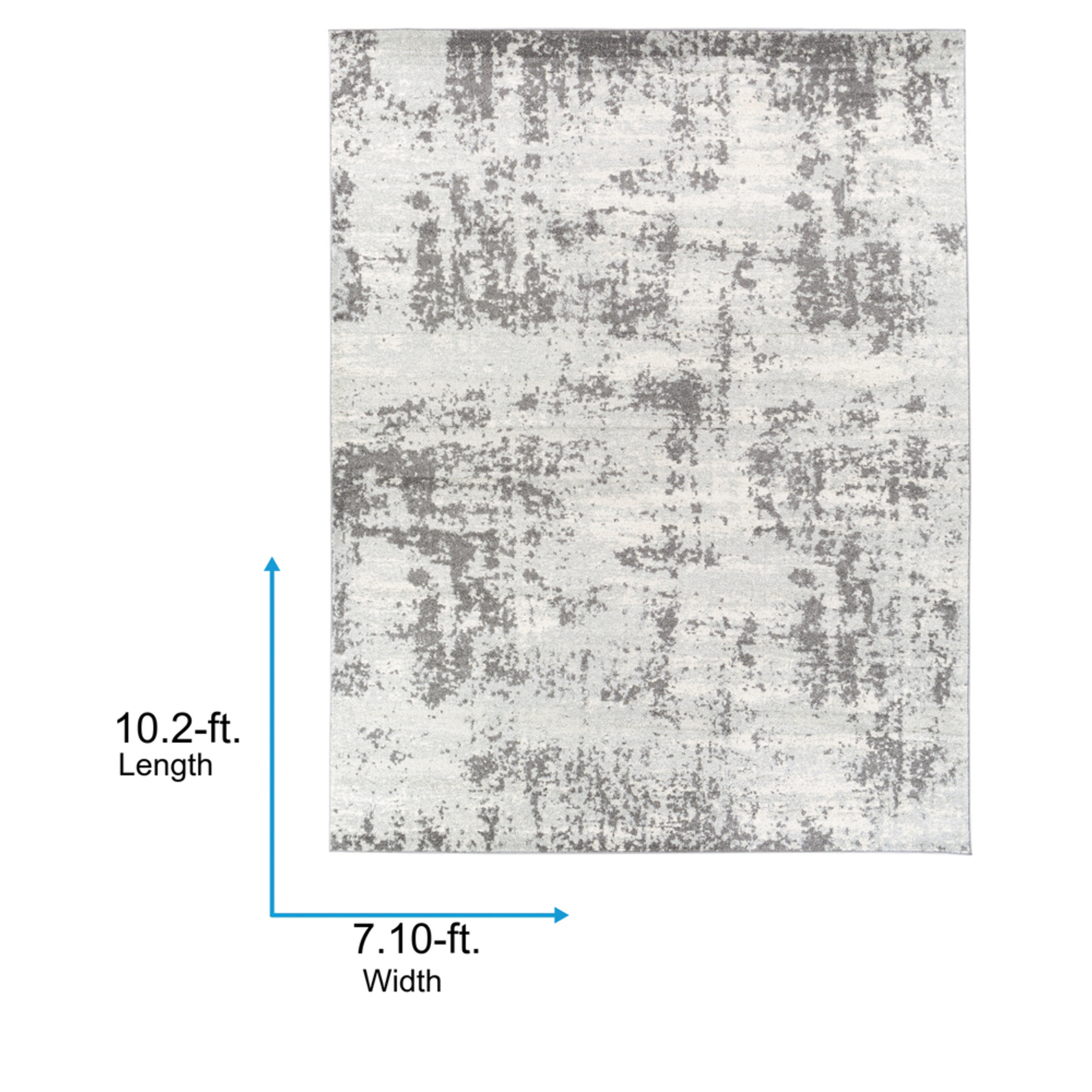 Livabliss Sunderland Modern Abstract Area Rug,7'10" x 10'2",Medium Grey