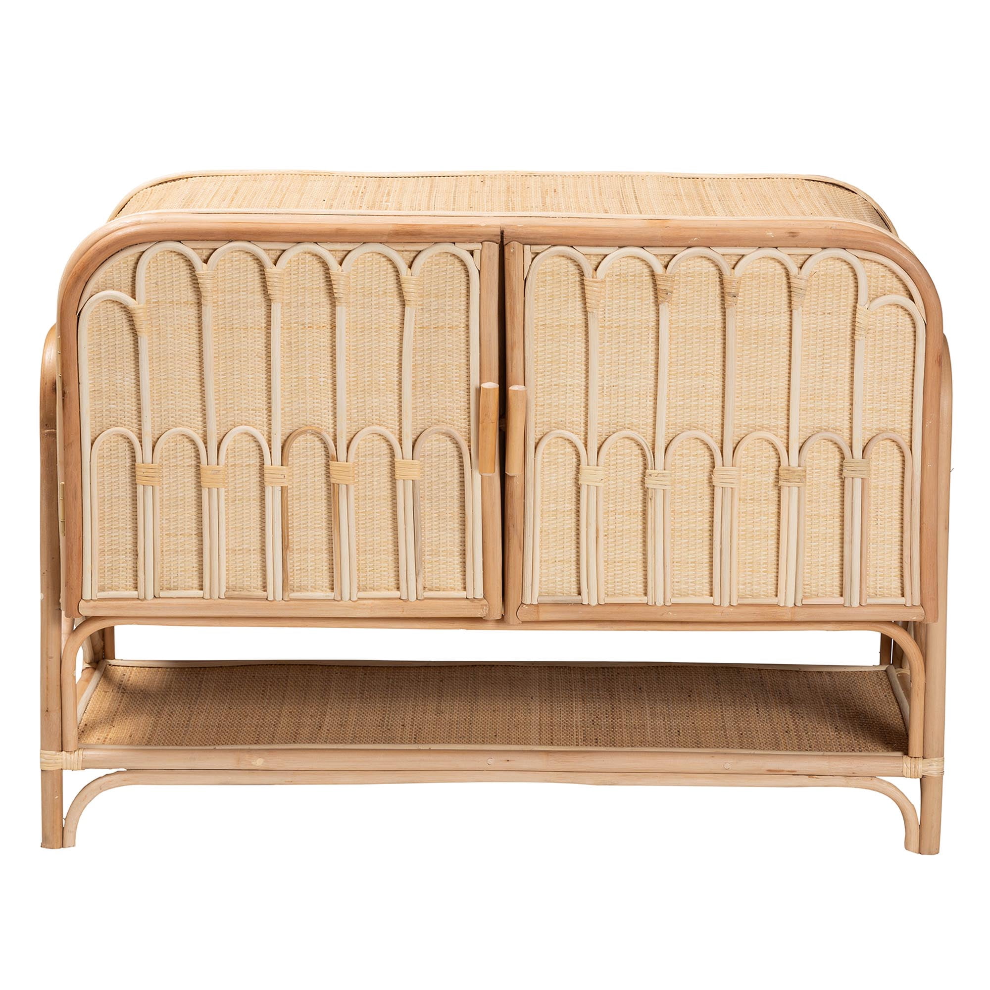 bali & pari Gitano Boho Storage Cabinet, 2-Door, Natural