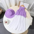 thumbnail image 4 of Sentuca Kids Clothes Girls Summer Outfit Sets Tank Tops and Wide Leg Pants and Sun Cap 3PC Casual Wear Size 6 Years, 4 of 8