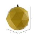 thumbnail image 7 of Vickerman 6" Yellow Shiny Geometric Ball Ornament, 4 per bag, 7 of 7
