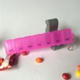 thumbnail image 5 of Pastillero rosa con 7 compartimentos para medicamentos diarios, organizador mensual de pastillas, estuche dispensador, 5 of 5