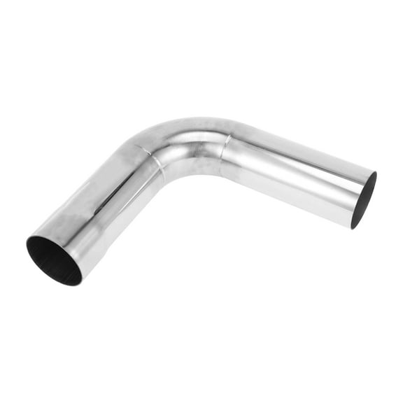 90 Degree Mandrel Exhaust Tube Car Exhaust Pipe Mandrel Bend DIY Custom Tubing Pipe 2" OD 7.87" Leg Length 304 Stainless Steel Silver Tone