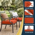 thumbnail image 4 of Kimunuk 6Pcs Outdoor Chair Cushions Slipcovers, 19" x 19" Orange Replacement Waterproof Non-Slip Patio Seat Cushion Covers with Handle, Covers Only, 4 of 7