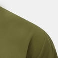 thumbnail image 6 of JSGEK Turn Down Collared Tops Casual Clothes for Men Loose Vintage Long Sleeve Button Down Blouse Long Sleeve Regular Fit Solid Color Clearance Men's Spring BusinessShirts Army Green S, 6 of 7