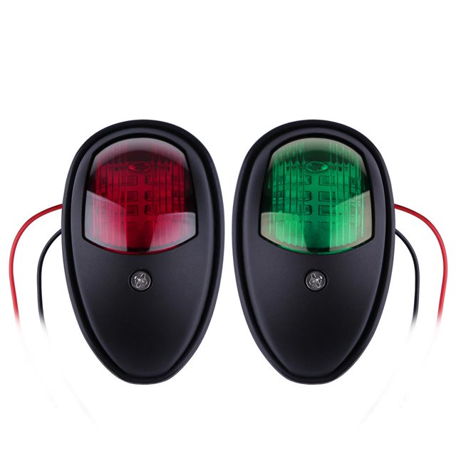 Kenally 2 uds luz de navegación de barco verde y rojo LED marino estribor y luz lateral de puerto para barco yate Skeeter DC 12-24V Bombillas para automóviles Numero 3 Kenally VI009035-03