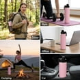 thumbnail image 5 of Boyun Daj 25oz  Water Bottle with Handle, 304 Stainless Steel Double Wall Vacuum, Leak Proof Wide Mouth Sports Bottle, BPA Free, Keep Hot & Cold, Pink, 5 of 6